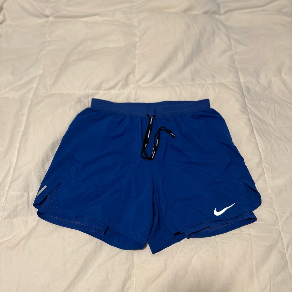 Nike Men’s 2-in-1 5 Inch Shorts Blue Size Small
